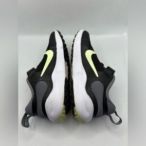 Nike Black and White Shoes with Lime Highlights